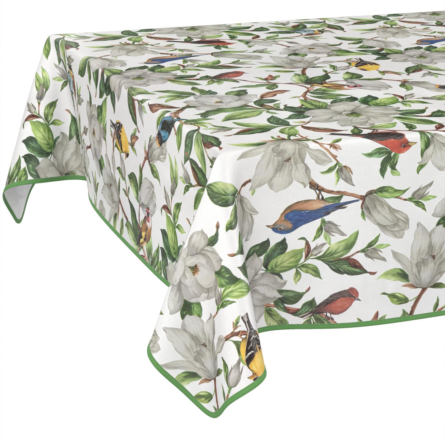 Tovaglia cerata, lavabile, facile da pulire, impermeabile, effetto loto, per giardino, calibro, 200 x 140 cm, con orlo (incastonata)