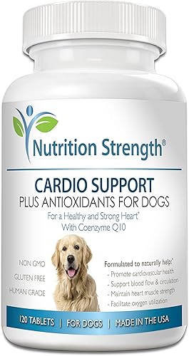 Soporte cardiovascular para perros más antioxidante, L-carnitina, L-taurina, con coenzima Q10 y vitamina E, promueve un corazón de perro saludable y