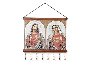 HZMAN Jesus and Virgin Mary Painting: A Sacred Heart Aesthetic for Your Home