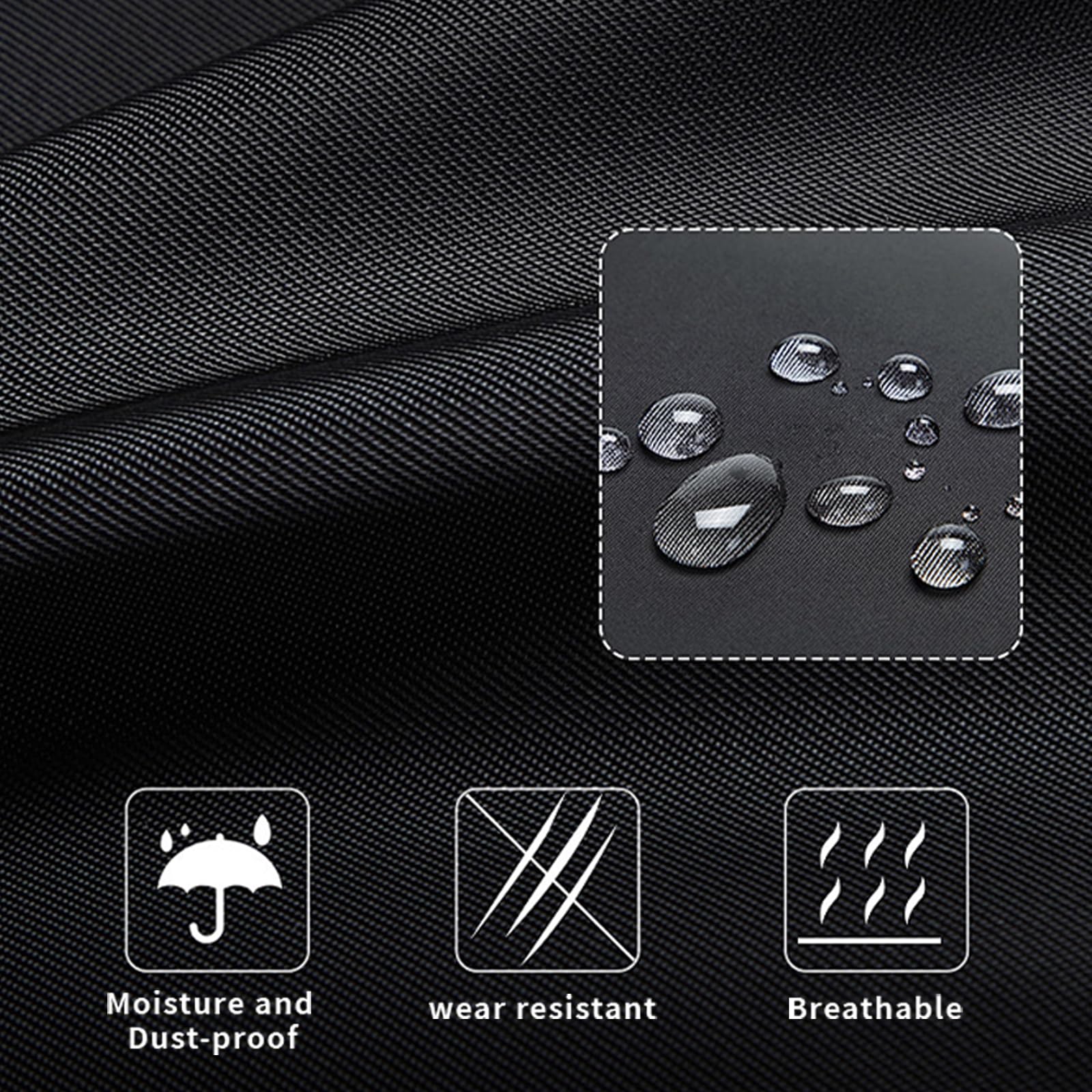 Funda para Muebles de Jardín, 280x140x100cm/LxWxH Cuadrada 420D Tela Oxford Funda Mesa Jardin Impermeable Funda para Mesas y Sillas de Exterior, Resistente al Viento, Anti-UV