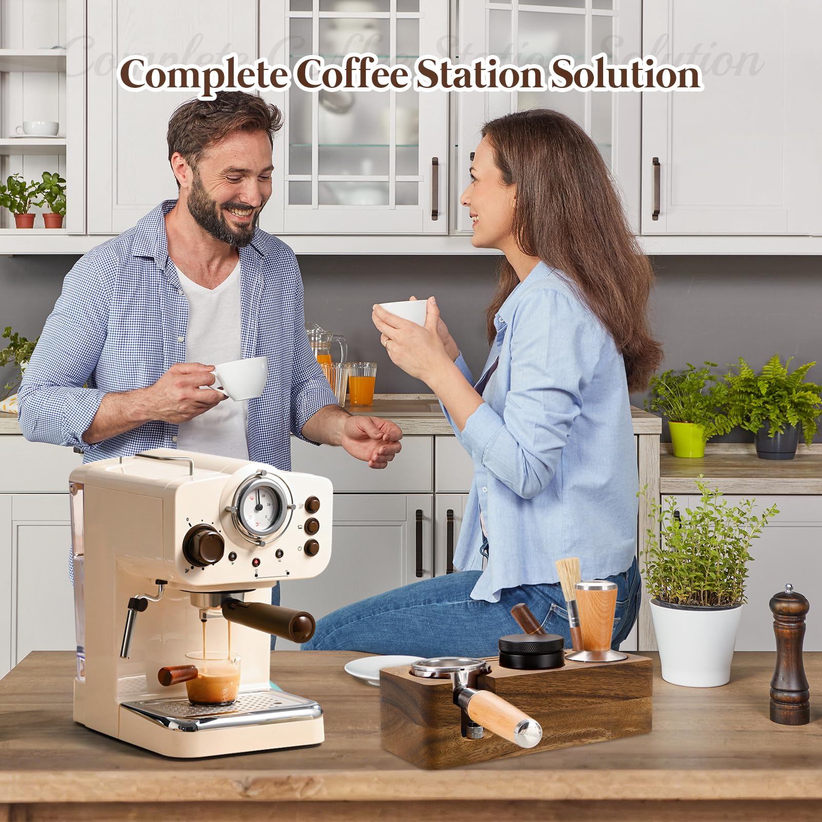 Espresso-Tamperstation, multifunktionale Tamperstation, rutschfeste Tamperstation, Espressostation zur Aufbewahrung von 51-58 mm Tamper-Verteiler-Siebträger.