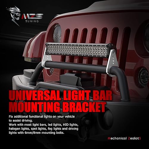 Miniatura 9 de MZS LED Light Bar Mounts, 2" Tube Clamp Mounting Brackets Bullbar Roof Rack Roll Cage Bumper Holders Compatible with ATV UTV Off-Road Truck SUV