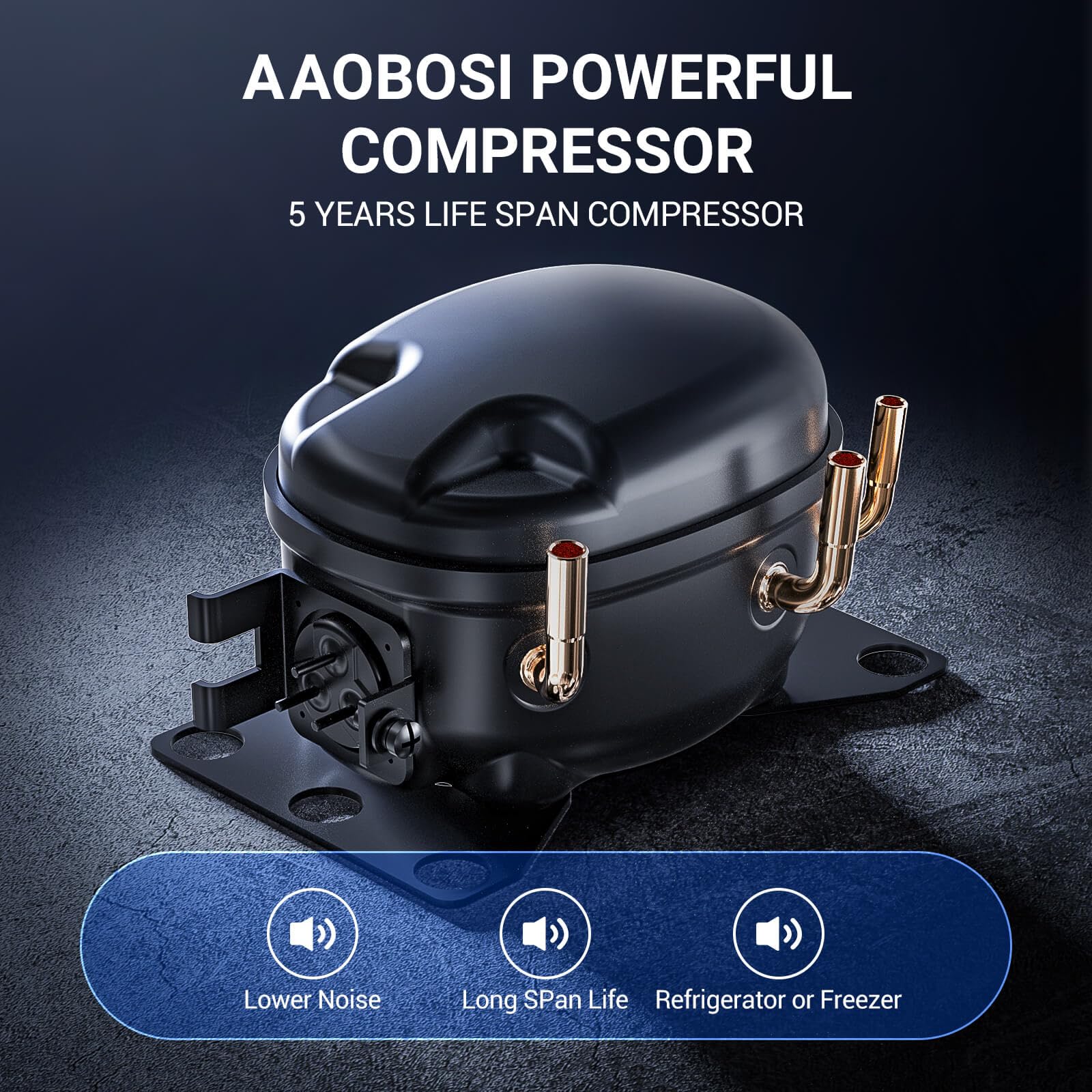AAOBOSI 58L Kompressor Kühlbox mit App,-20°C bis +20°C, LED-Beleuchtung | 12/24V und 100-240V, -20°C bis 20°C, APP-Steuerung, LED-Beleuchtung, mit Rollen, für Auto, Camping, LKW, Boot und Reisen