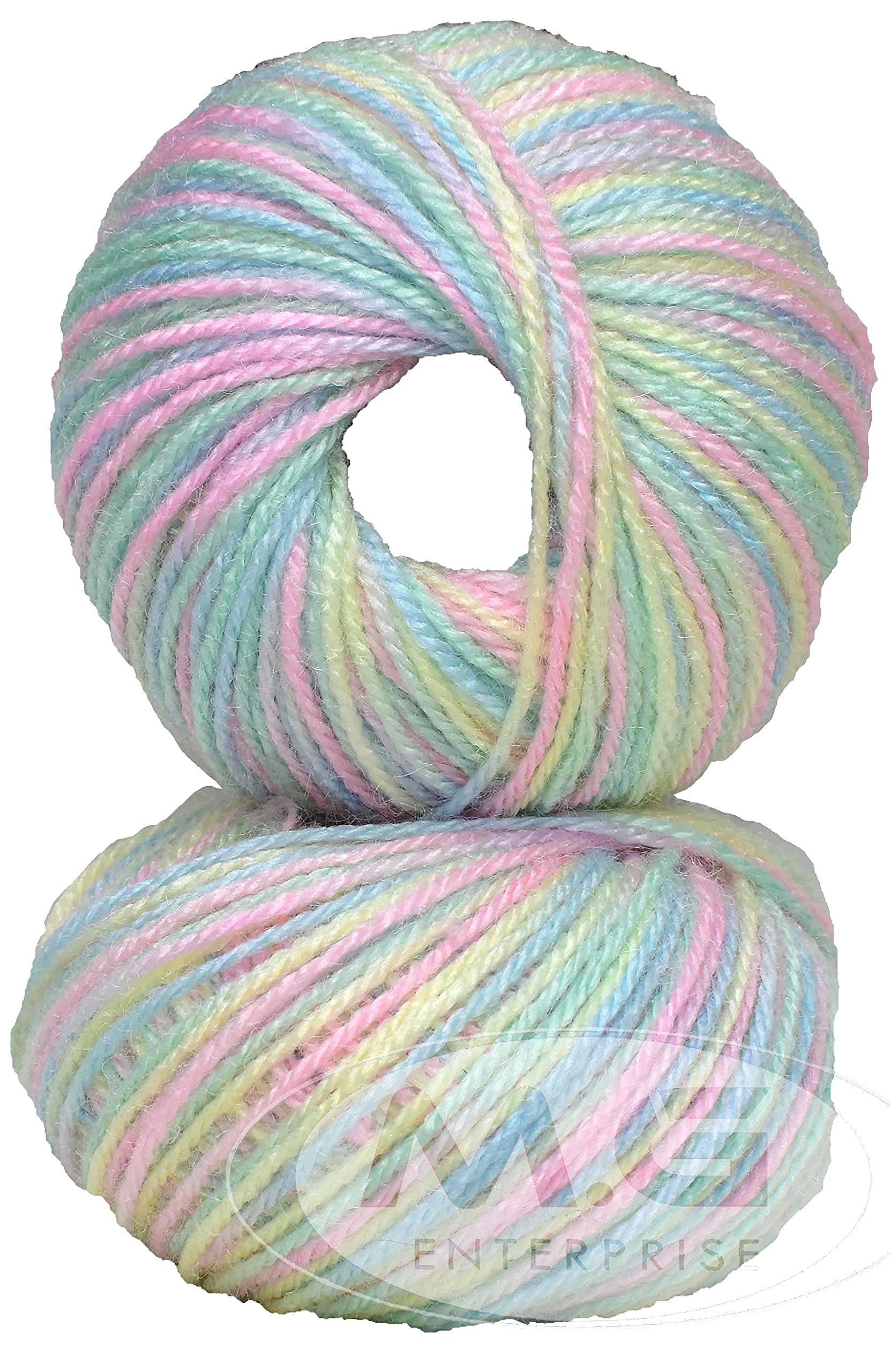 KNIT KING 100% Acrylic Wool M3 (Pack of 16) Baby Soft Wool Ball Hand Knitting Wool/Art Craft Soft Fingering Crochet Hook Yarn, Needle Knitting Yarn Thread Dyed … I J