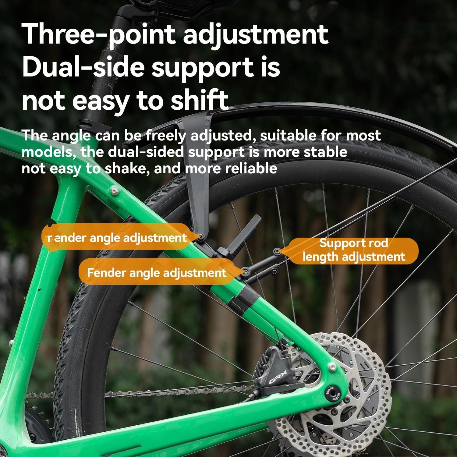 Parafango Accessori di protezione per bici a sgancio rapido parafango bici | Bicicletta resistente in materiale PP Bicicletta liberamente regolabile