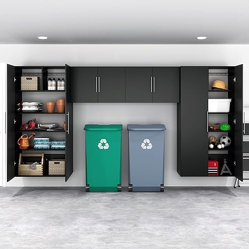 Miniatura 36 de Prepac HangUps - Armario de almacenamiento grande, color gris claro inmaculado de 36 pulgadas con estantes y puertas de almacenamiento, ideal para