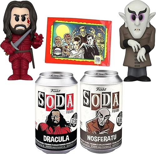 Figura de monstruo de terror de Transilvanian con Nosferatu Classic Soda Bram Stoker Drácula Tarjetas de intercambio de criaturas 3 artículos