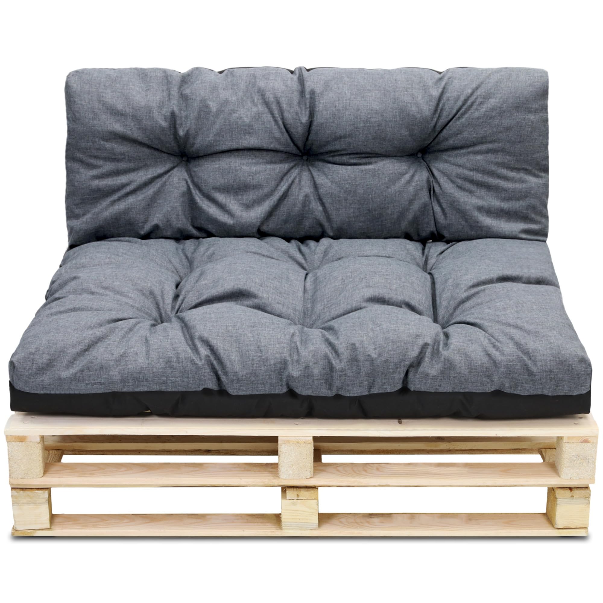 Amazinggirl Cuscini per pallet esterno Cuscino per schienale 120x40 cm - per bancali grandi schienale o seduta da divano panchina da giardino balcone e terrazza 120 x 40 Grigio