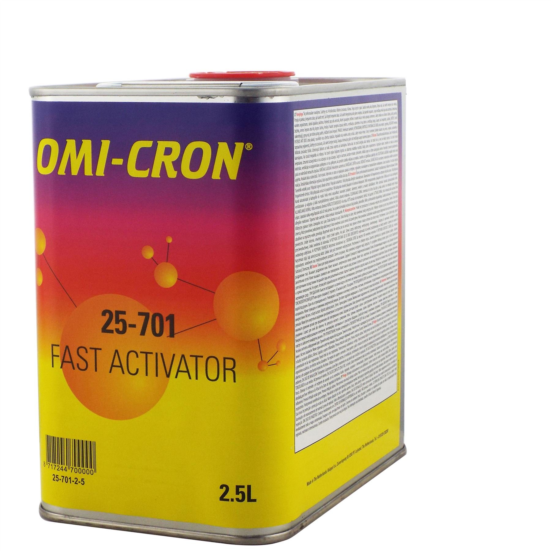 Omi-cron2k Fast Activator 2.5L Paint & Lacquer Fast Hardener 2.5 Litre Can for 2K Paints and Lacquers