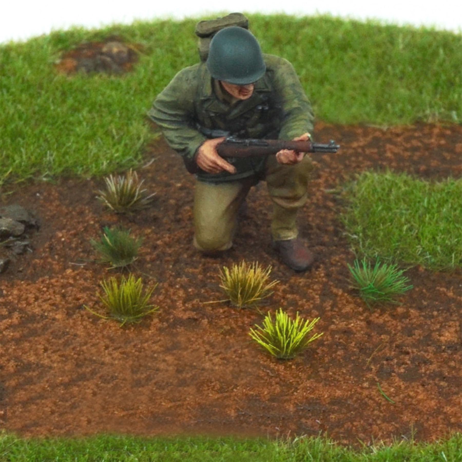 Woohome 312 Stück Static Grass Tuft Miniatur Schnee Statische Grass Statische Grasbüschel, Scenics Gras Grasbüschel für Miniatur Tabletop Spiele Modelleisenbahn