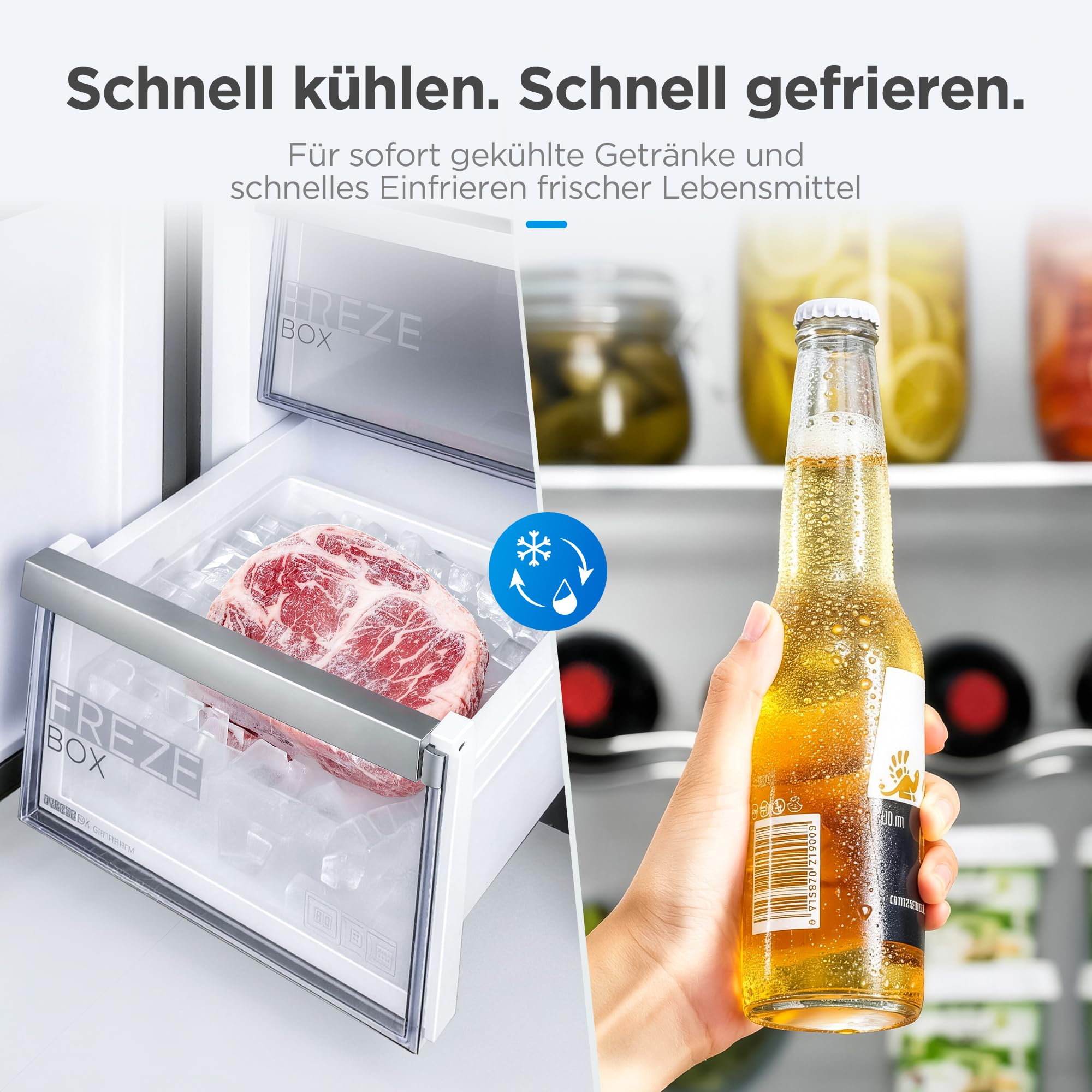 Midea Side-by-Side Kühl-Gefrierkombination 569 L No Frost WiFi MDRS761MIE46