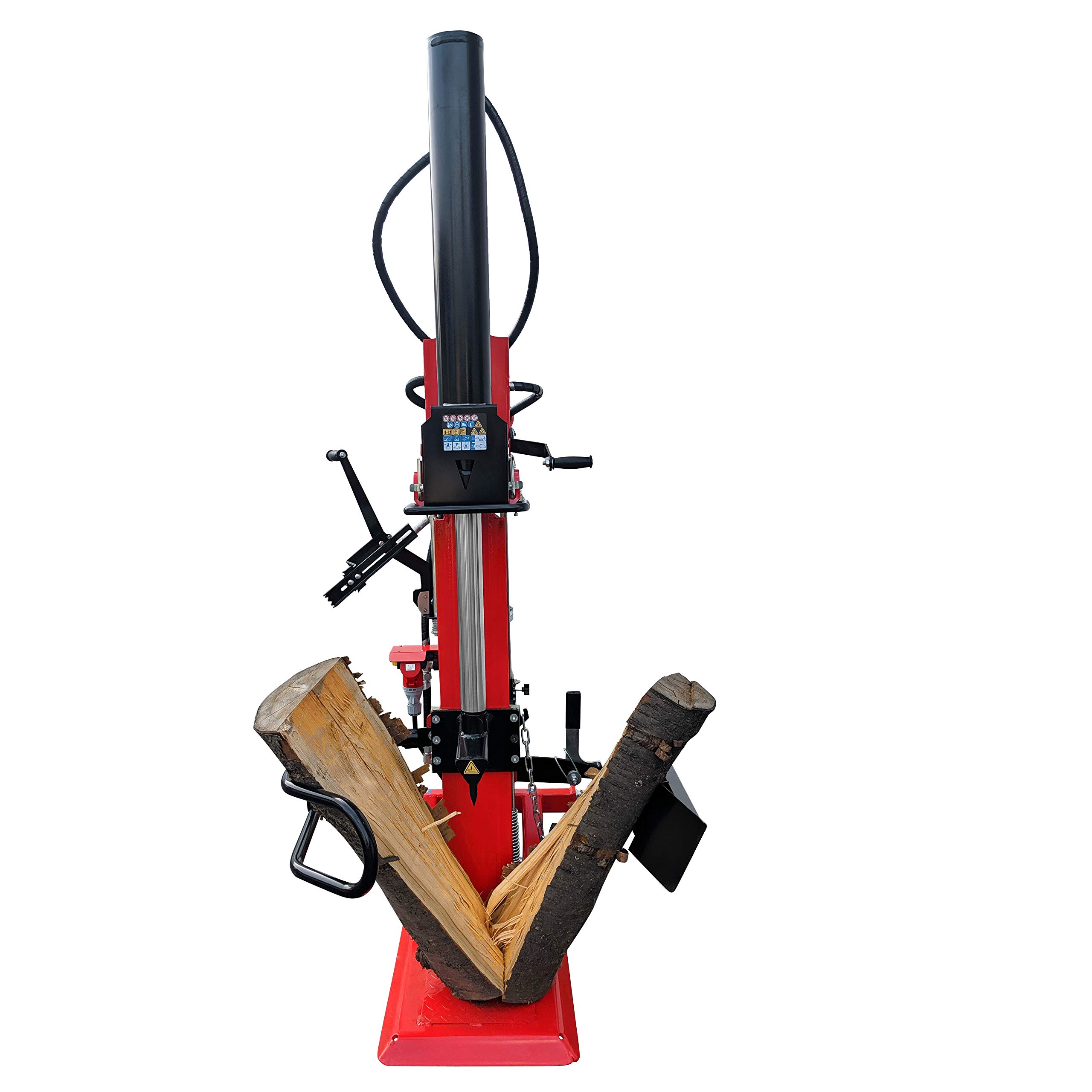 CROSSFER Holzspalter LS14T-400V / Hydraulikspalter 14 Tonnen Spaltkraft / 400V Motor 3,5 kW/Auto-Rücklauf mit stufenlosem Rücklaufstopp / 104 cm Spaltlänge/Meterspalter/Stammheber und Holzfangbügel