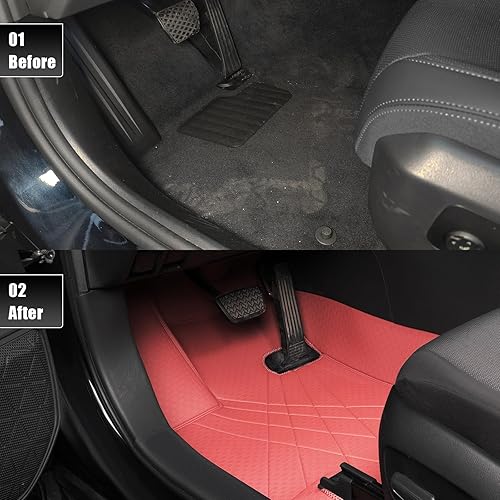 Miniatura 10 de EKR Juego completo de alfombrillas de automóvil de ajuste personalizado para Honda CRV 2023 2024 - Manta de cuero sintético Plus (negro)