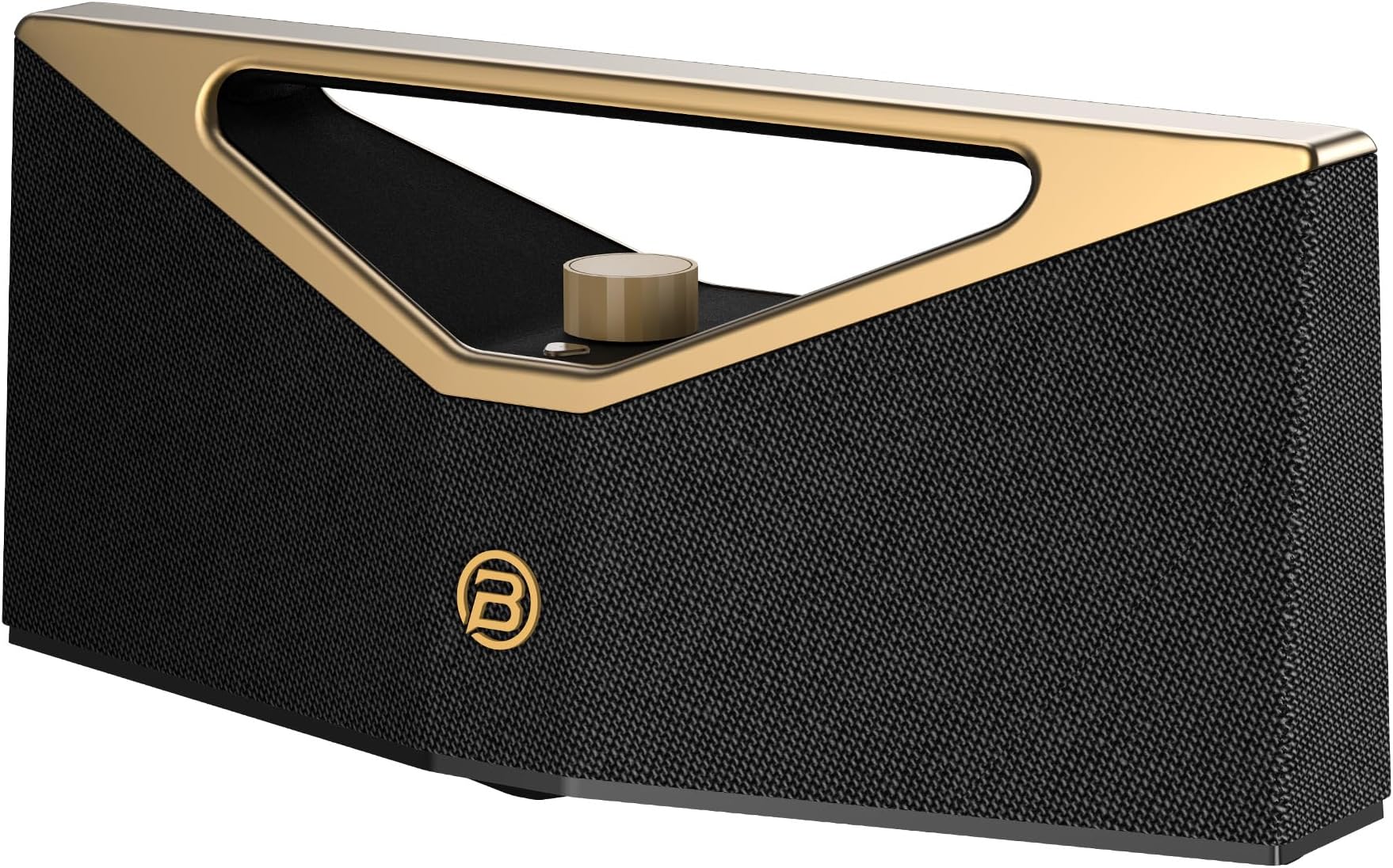 BUGANI Brief Pro Portable Bluetooth Speaker 160W, Hi-Res Audio, 12H Playtime, Loud Speaker with Subwoofer for Jazz, Outdoor Speaker for Camping, Beach, Party (Gold)