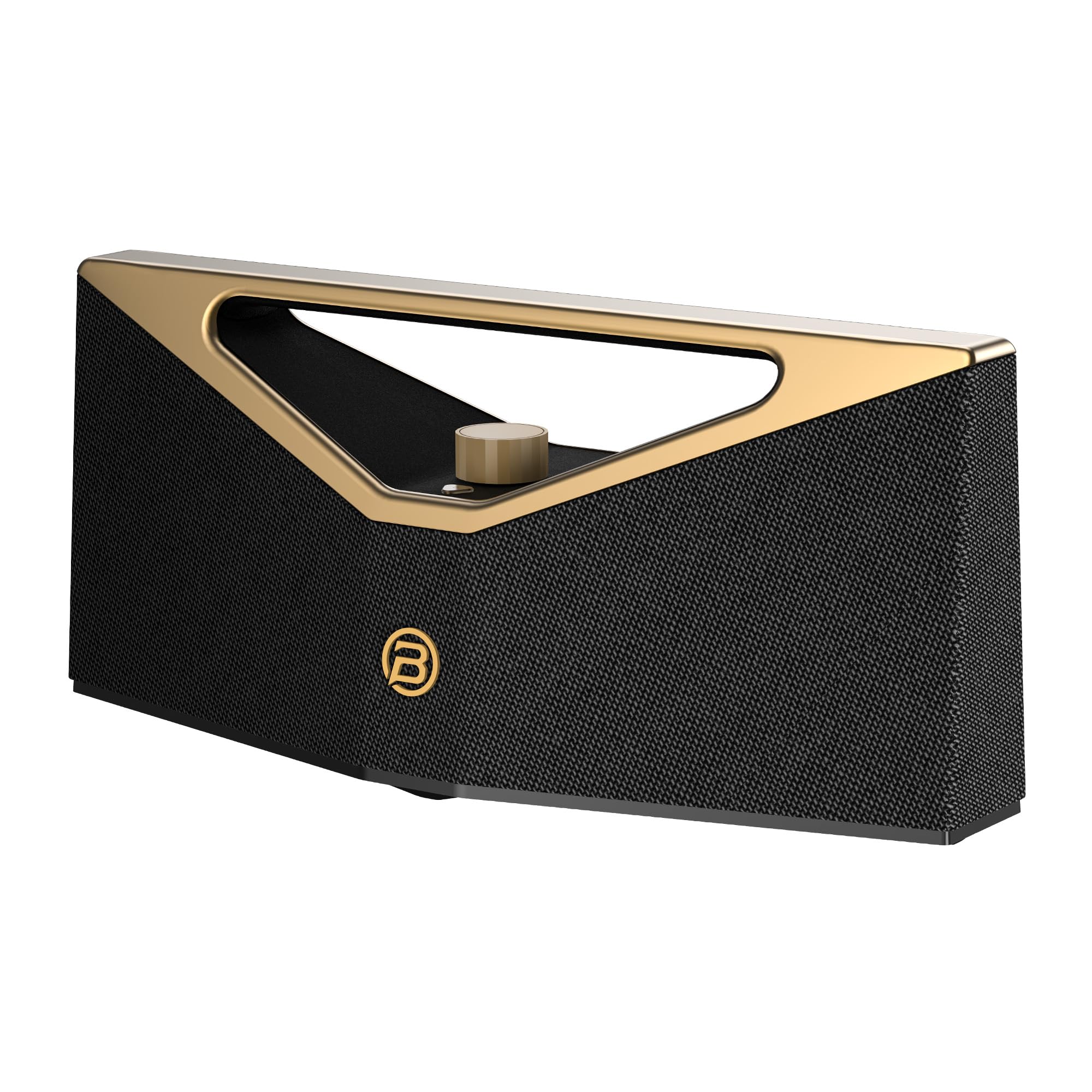BUGANI Brief Pro Portable Bluetooth Speaker 160W, Hi-Res Audio, 12H Playtime, Loud Speaker with Subwoofer for Jazz, Outdoor Speaker for Camping, Beach, Party (Gold)