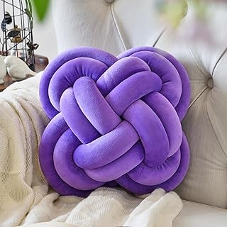 Xuyier Knot Pillow Ball, Decorative Throw Pillows with Velvet Fabric for...