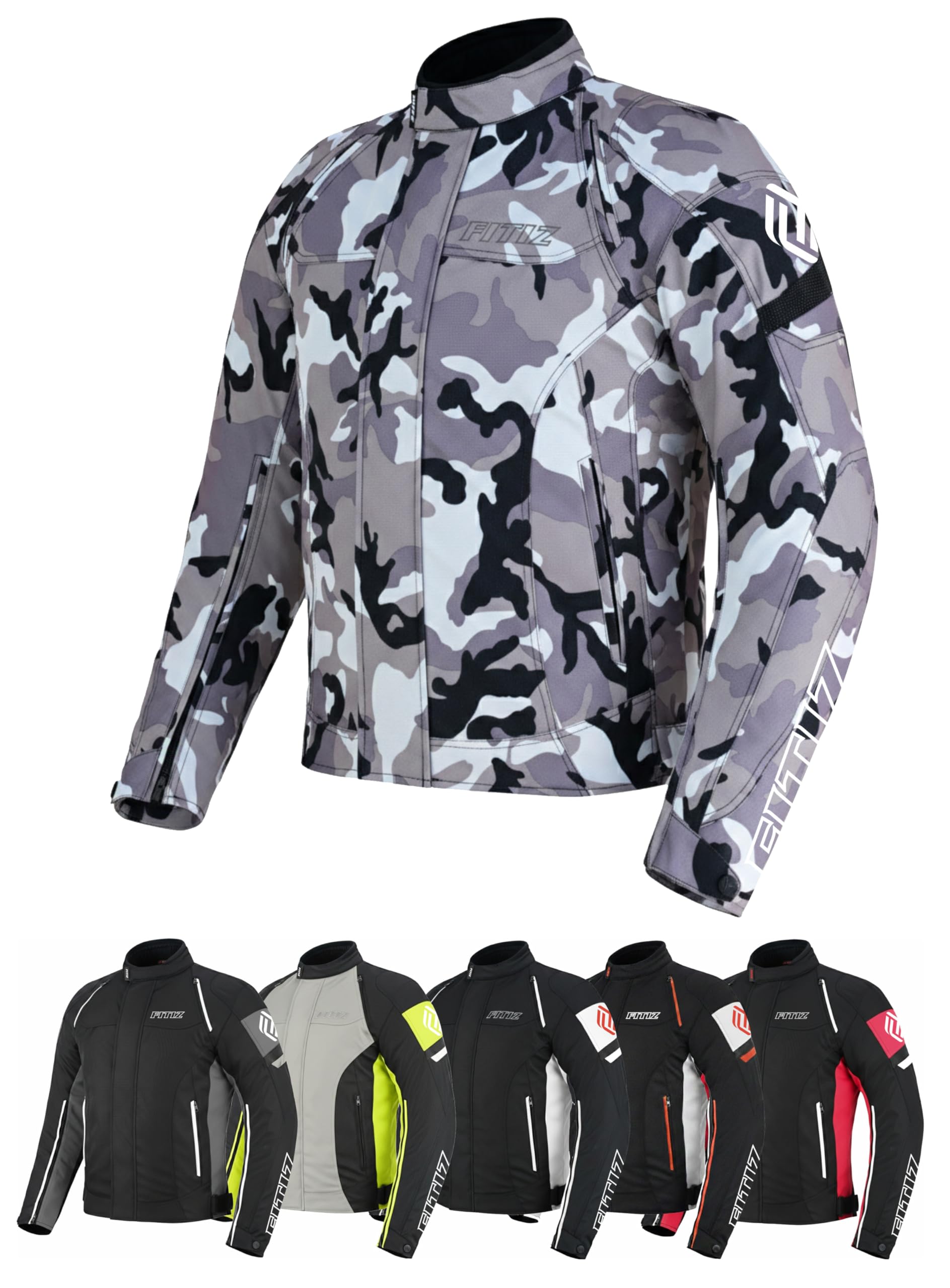 Premium Motorcycle Jacket Men for Adventure/Touring with Cordura Textile Summer Winter Windproof Bike Jacket for Racing, Riding Removeable CE Approved Protections — view 9