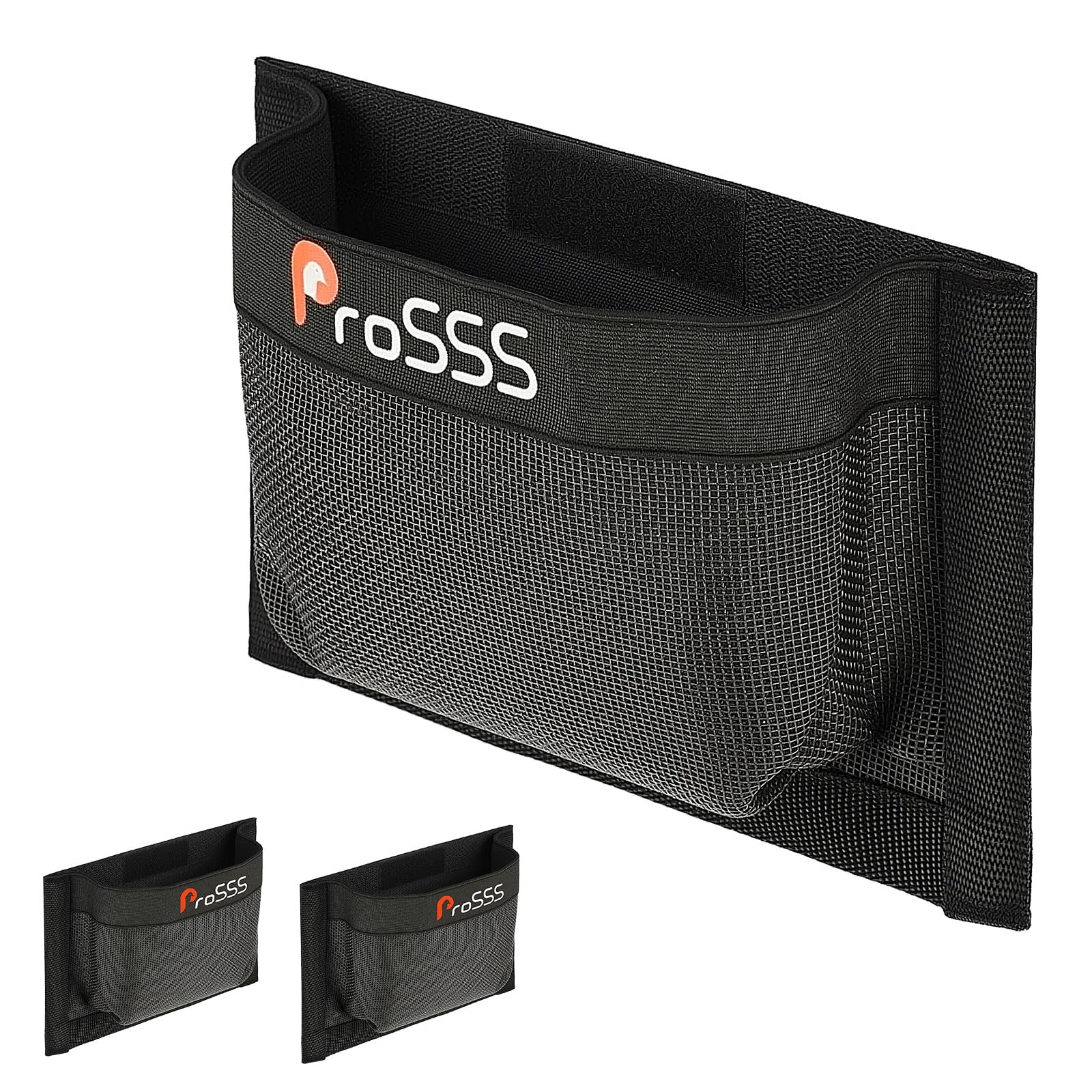 ProSSS 2PC Boat 10"*7" Self-Adhesive Storage Mesh Bag,Marine Organizer for Tools & Boat Accessories,Waterproof Strong Adhesive Backing, Easy to Install & Remove,Keep Your Boat Tidy and Items Secure