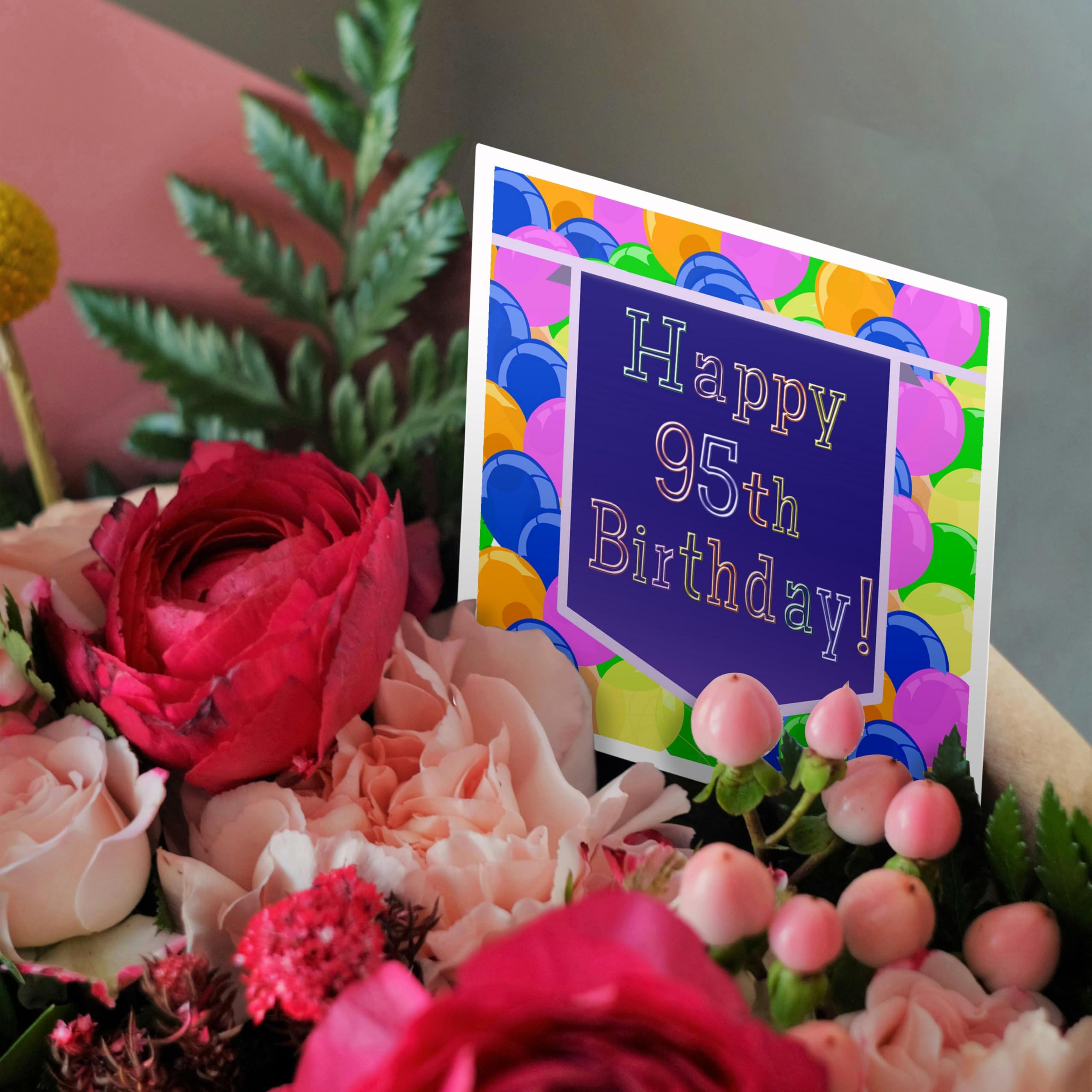 Amazon.com : Balloons with Purple Banner Happy 95th Birthday