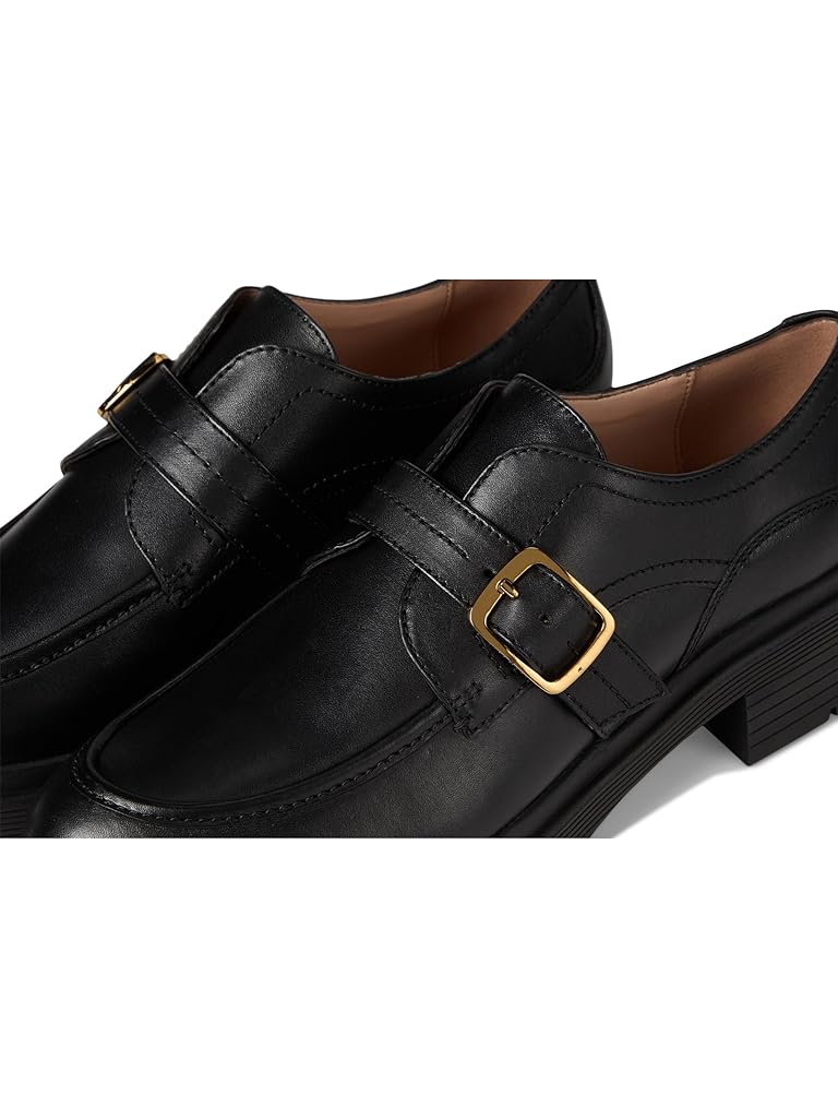 Black Cole Haan Carlitta Monk Strap Lug Oxfords
