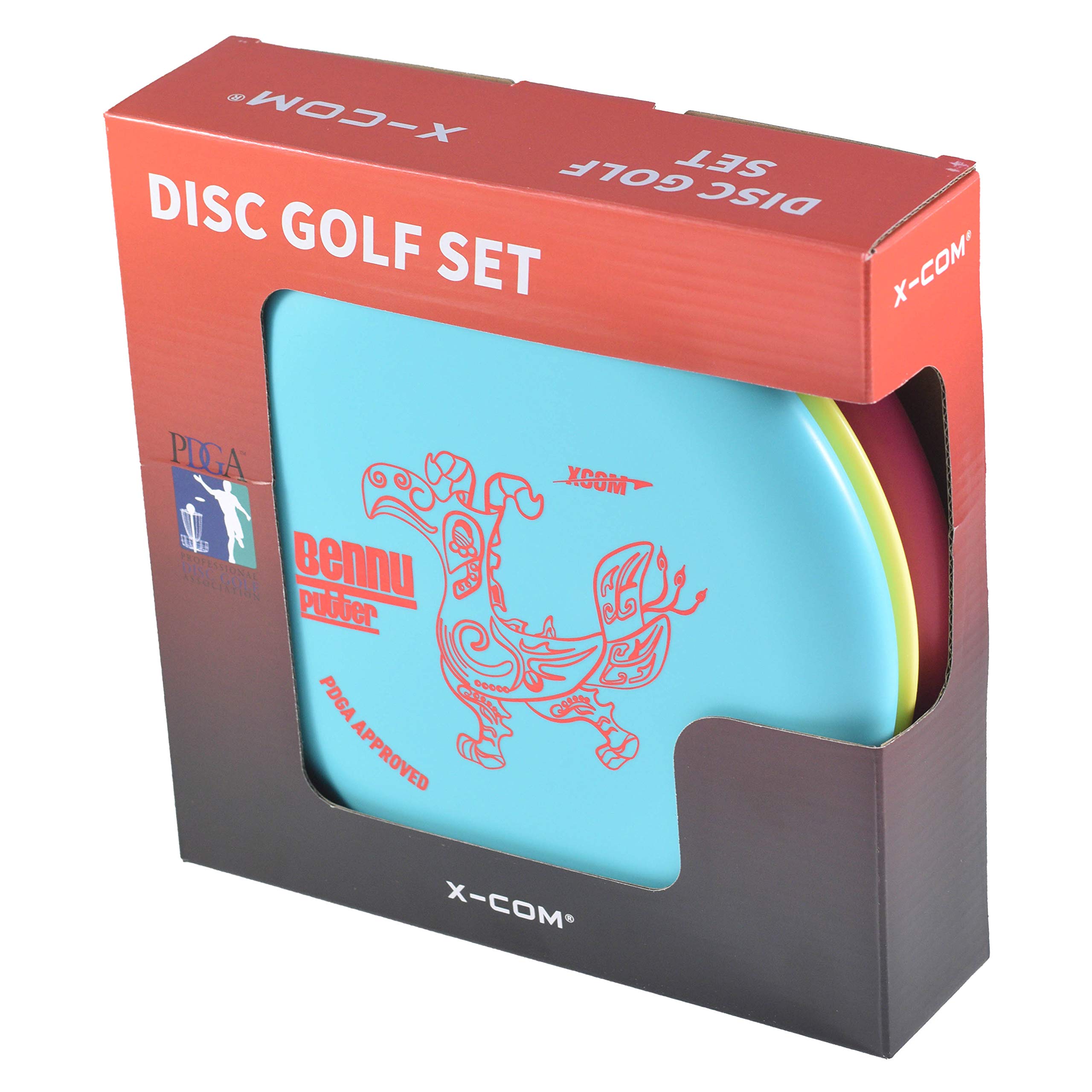 X-COM Disc Golf Beginner Starter Set with 3 Discs