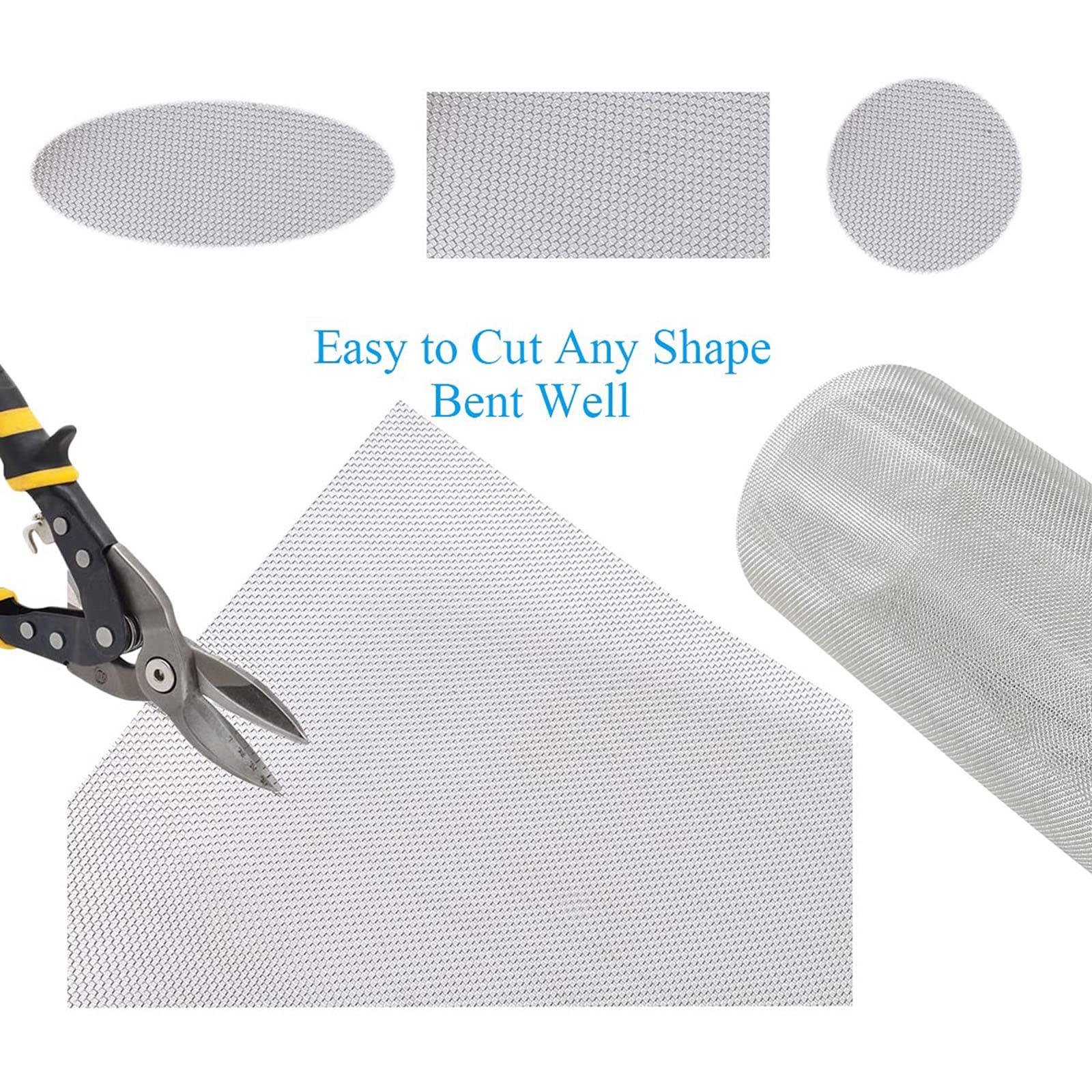 TGBHM Stainless Steel Window Screen Roll 304 Stainless Steel Woven Wire Mesh Vent Screens for Windows&Doors for Replacement Window Screens,0.9x1m