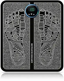 Tapete Massageador Elétrico Portátil para Pés e Pernas com Estímulo EMS e Relaxamento Muscular