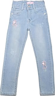 بناتي بنطلون جينز 9 سنوات ازرق فاتح، للفتيات