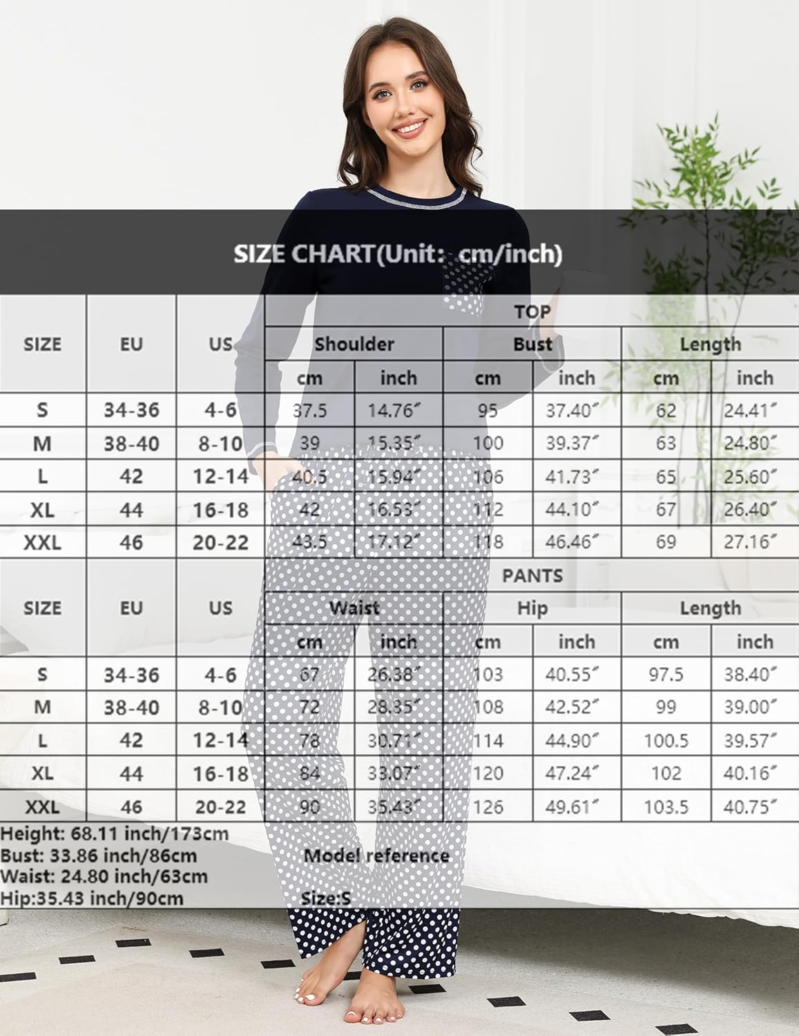 GAESHOW Women's Pajama Sets Long Sleeve Cotton Pj 2 Piece Pajamas Soft Sleepwear Ladies Lounge Sets - Image 6