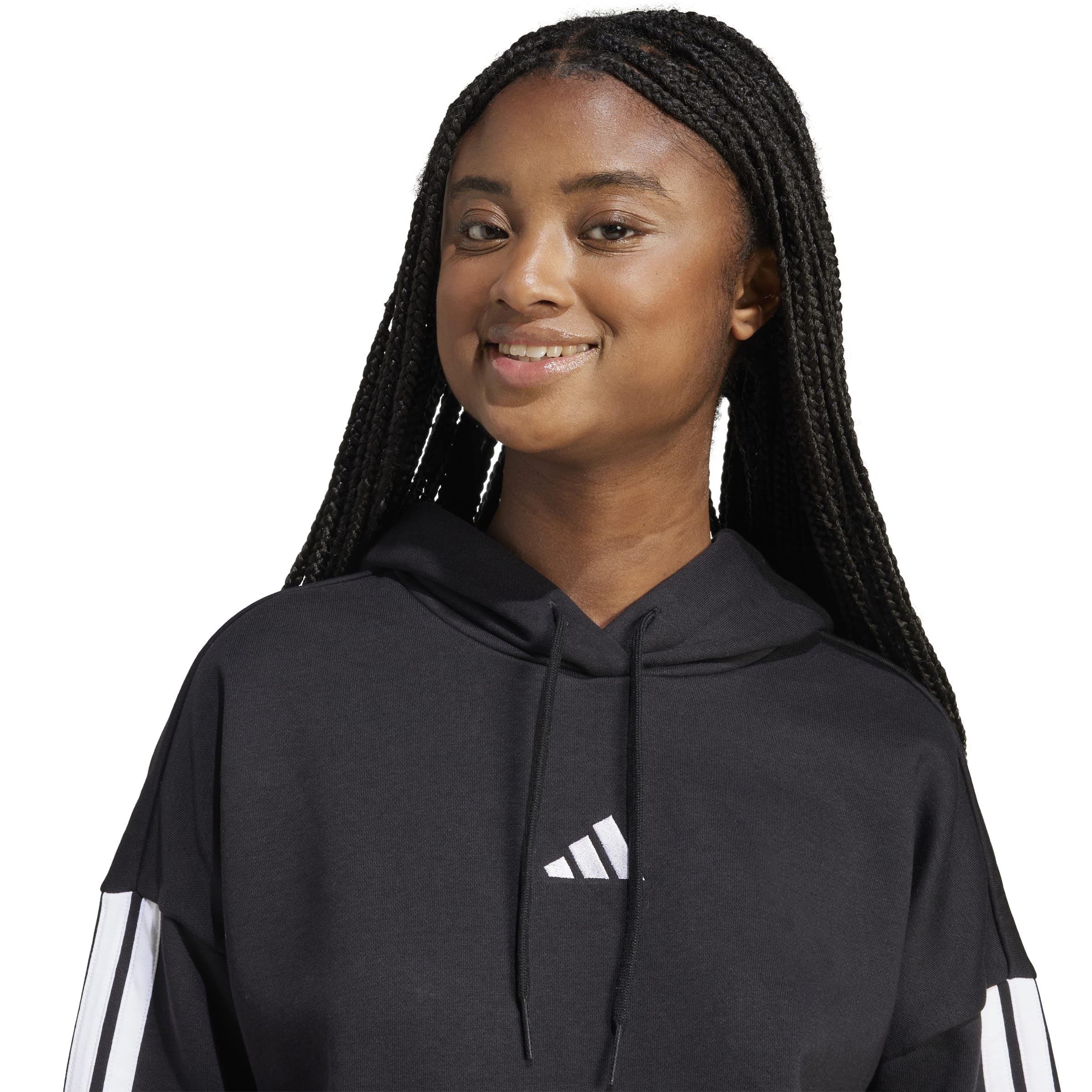 adidas Donna Essentials 3-Stripes Fleece Hoodie