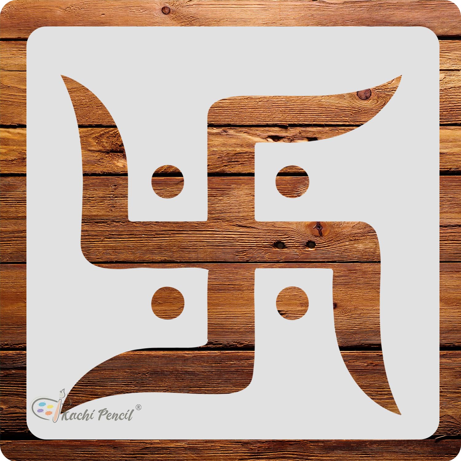 Swastik Art and Craft Stencils for Painting, Size 6x6 inch Reusable Stencil for Painting, Fabric, Glass, Wall Painting.-image-40