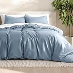 Bare Home Duvet Cover Queen Size - Premium 1800 Super Soft Duvet Covers Collection - Lightweight, Cooling Duvet Cover - Soft Textured Bedding Duvet Cover (Queen, Light Grey)