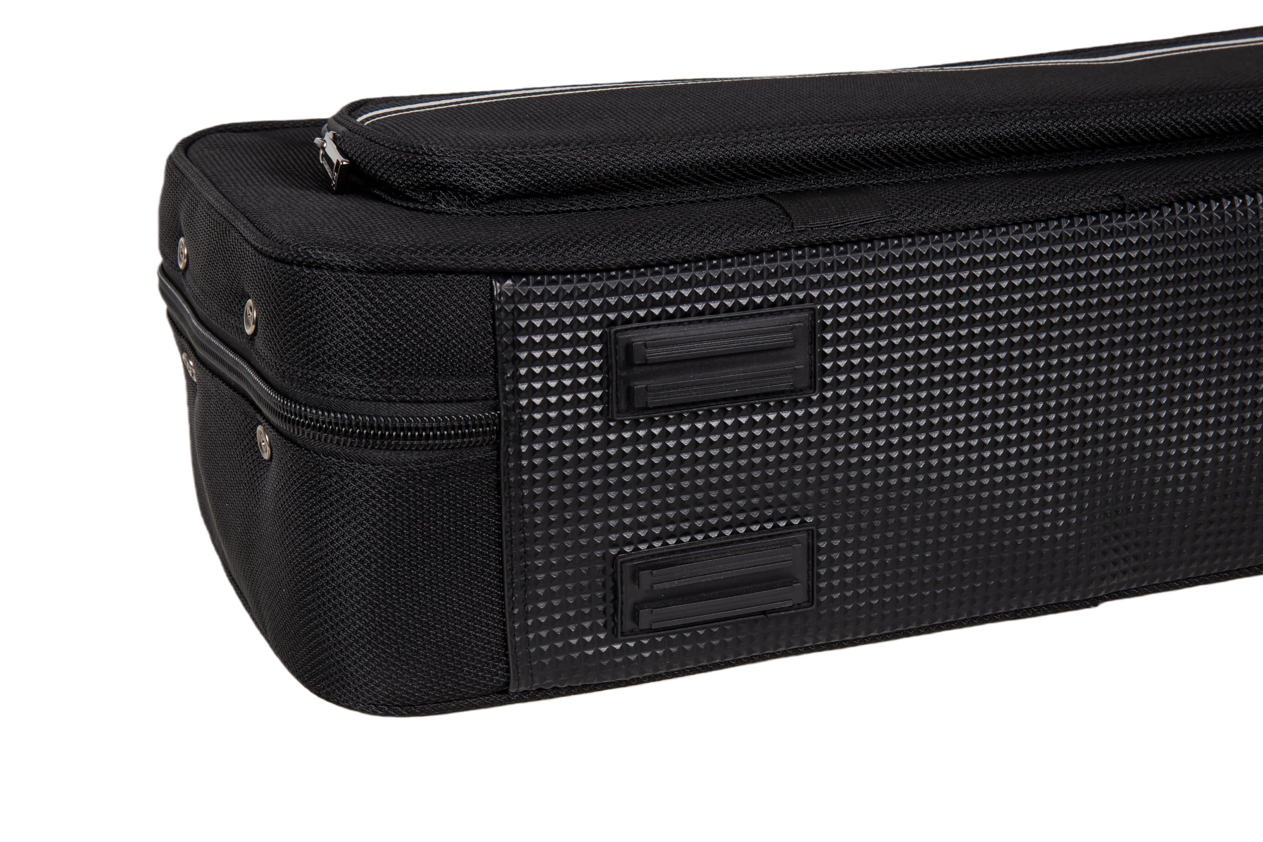 Crossrock Funda de espuma para saxofón alto | Bolsa ligera negra con tela moderna, interior de felpa y compartimentos de almacenamiento (CRP300ASBK-R)