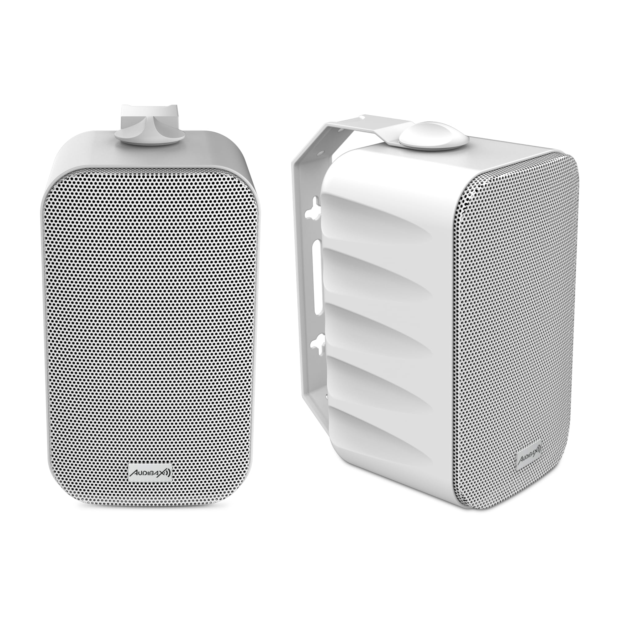 Audibax Delta 52 BT White Paire d'enceintes Bluetooth – Hautes Performances murales – Compatible avec Bluetooth – Plage de fréquence élevée (80 Hz – 20 kHz) – Son Surround