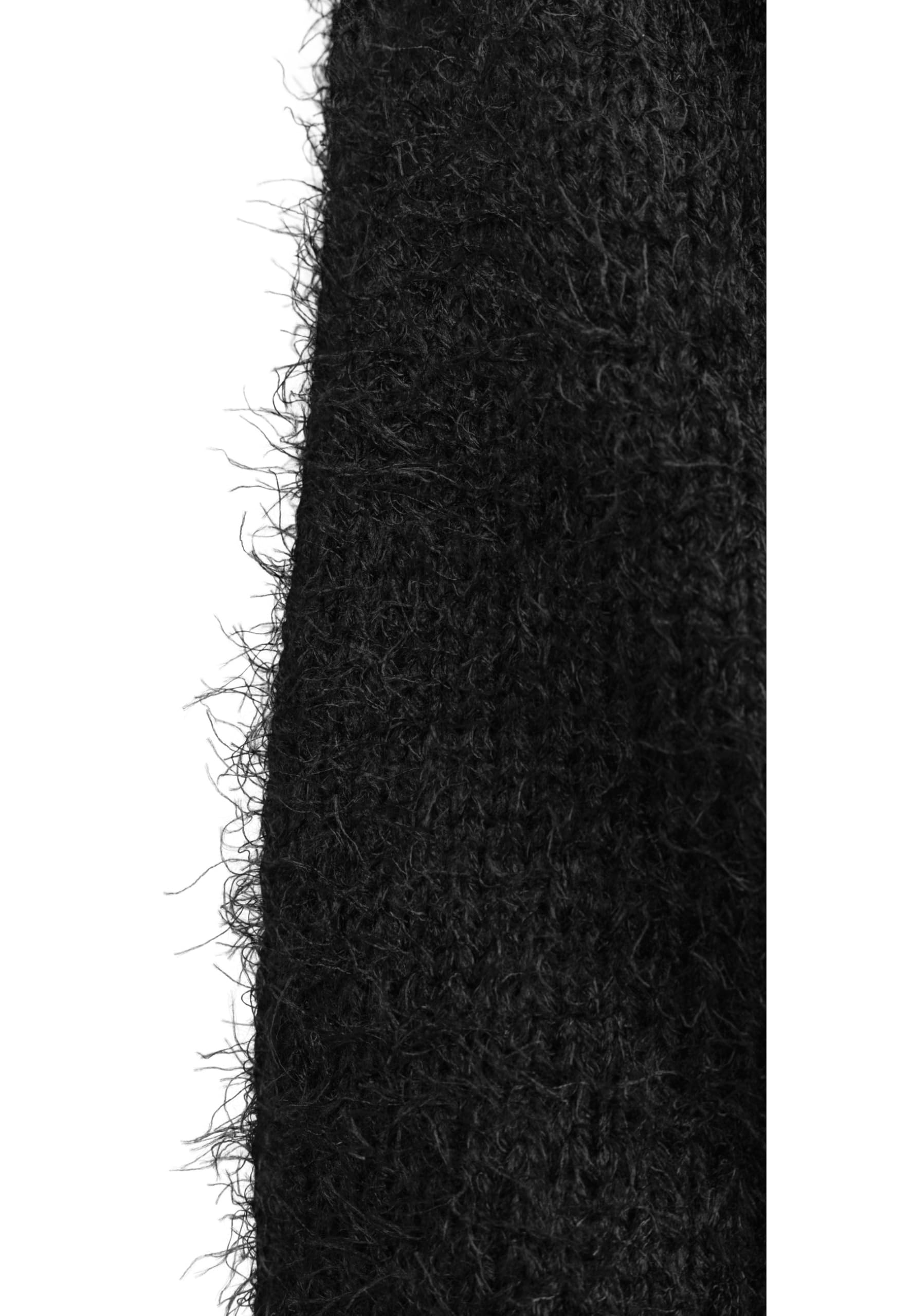 Urban Classics Ladies Hooded Feather Cardigan Donna Cardigan Nero