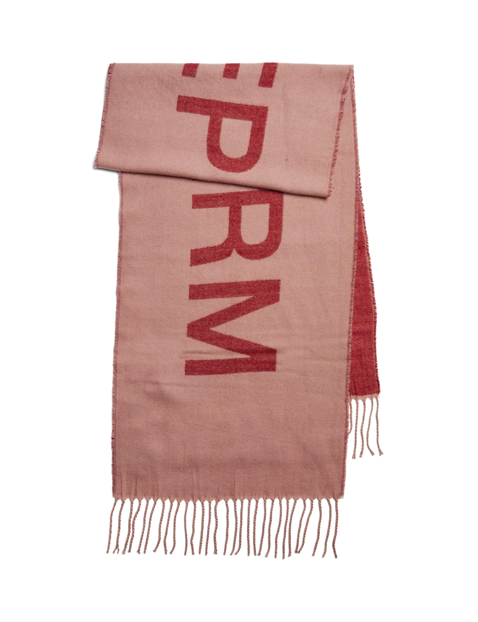 PIECES Pcnanita Long Scarf Bc, Red Dahlia/Szczegóły: Keep Warm Text, jeden rozmiar