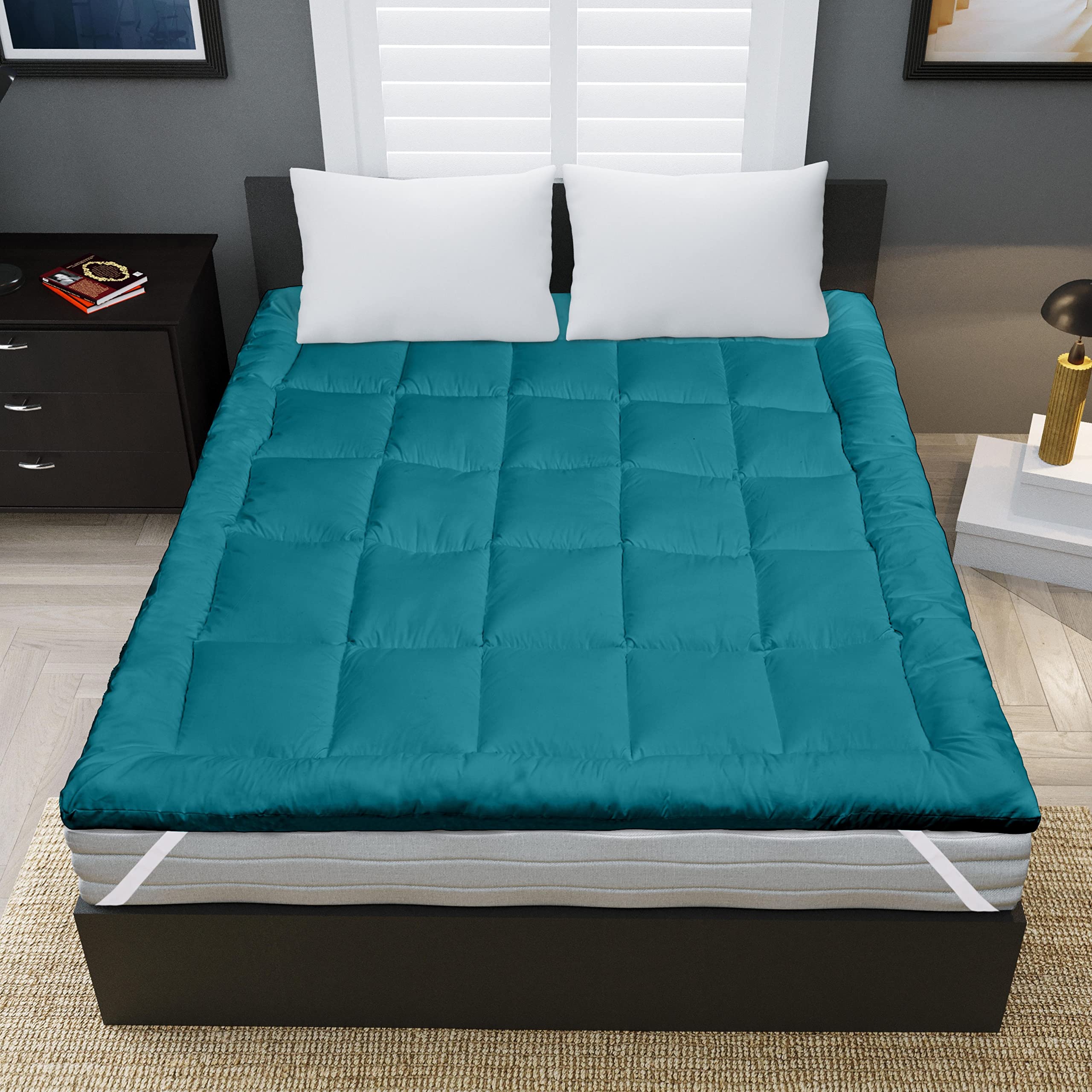 KEA Super Soft Polycotton Mattress/Padding/Topper for Comfortable Sleep Size (Double, 72x78 Inch)-image-35