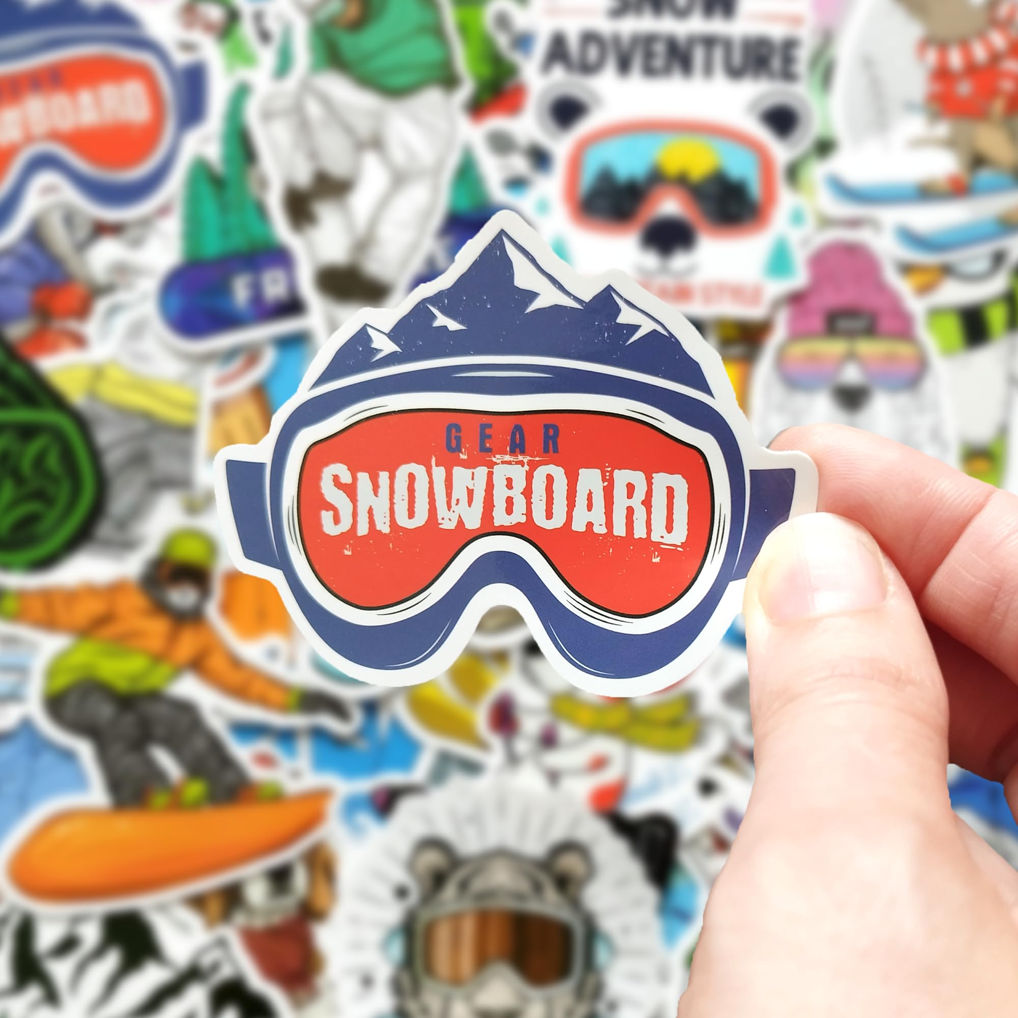 Adesivi Per Sci E Snowboard - Pack Da 50 Sticker Impermeabili Per Caschi E Attrezzatura - Foto 13