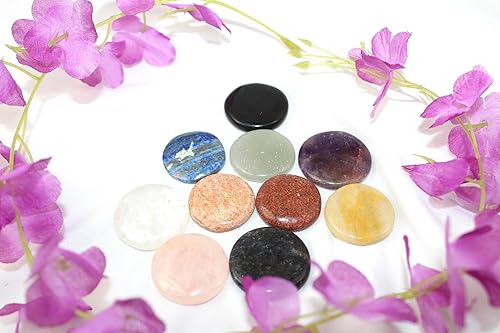 Miniatura 4 de Juego de 10 cristales curativos Jet Chakra Juego de 10 piedras pulidas para el equilibrio de chakras, cristales y piedras curativas para terapia de