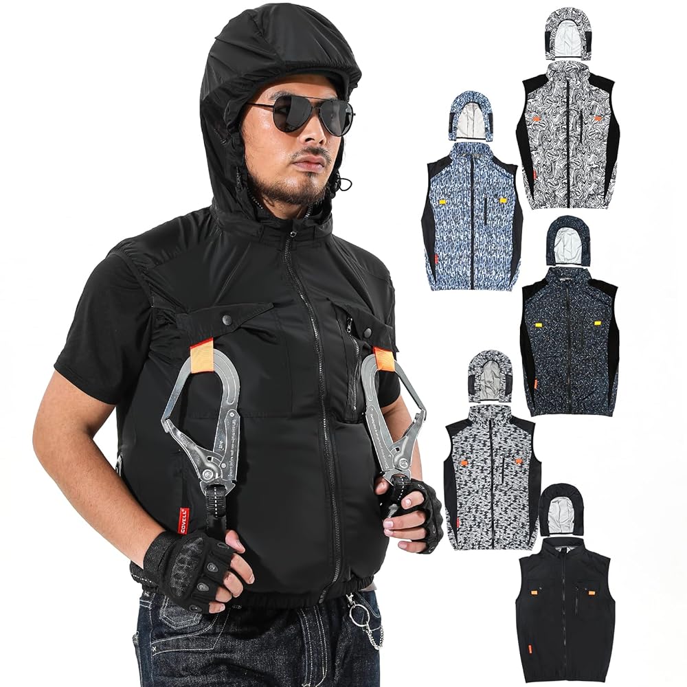 【コベル】空調冷風服 最強冷風服 ファン付きベスト COVELL 空調冷風服2025年新32V|ファン付き作業服【フード付き