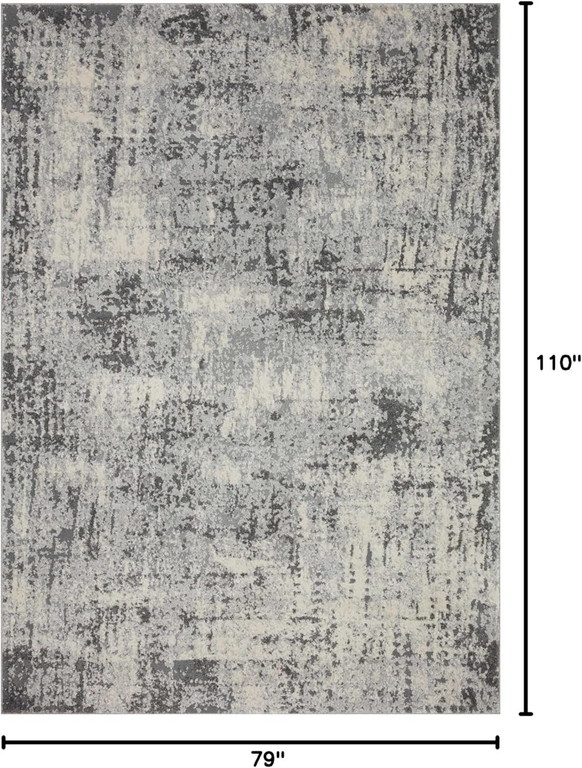 Loloi Austen Collection AUS-01 Pebble/Charcoal 6'-7" x 9'-2" Area Rug