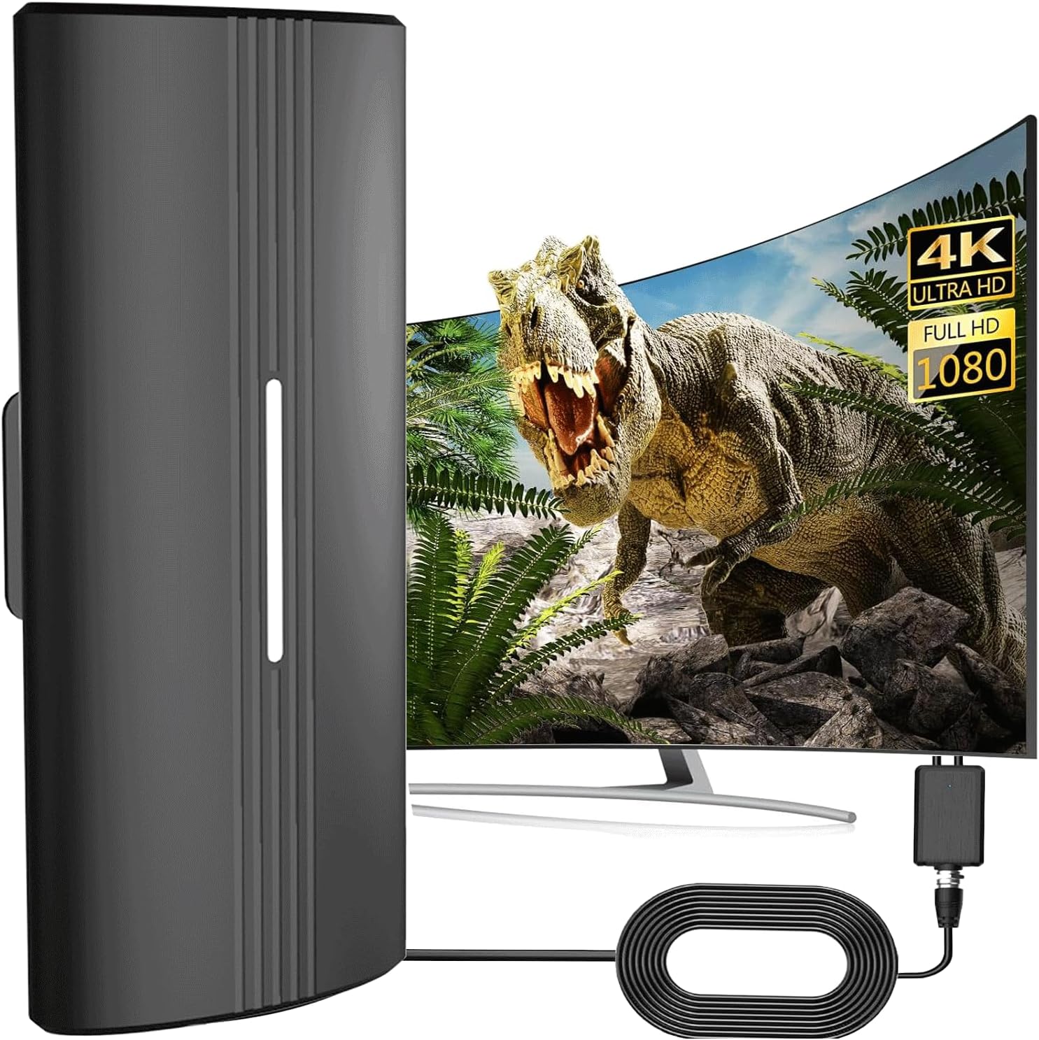 Antenna TV Digitale Interna - Ricezione 4K 1080p Per DVB-T/DVB-T2 Con Base Magnetica - Foto 7