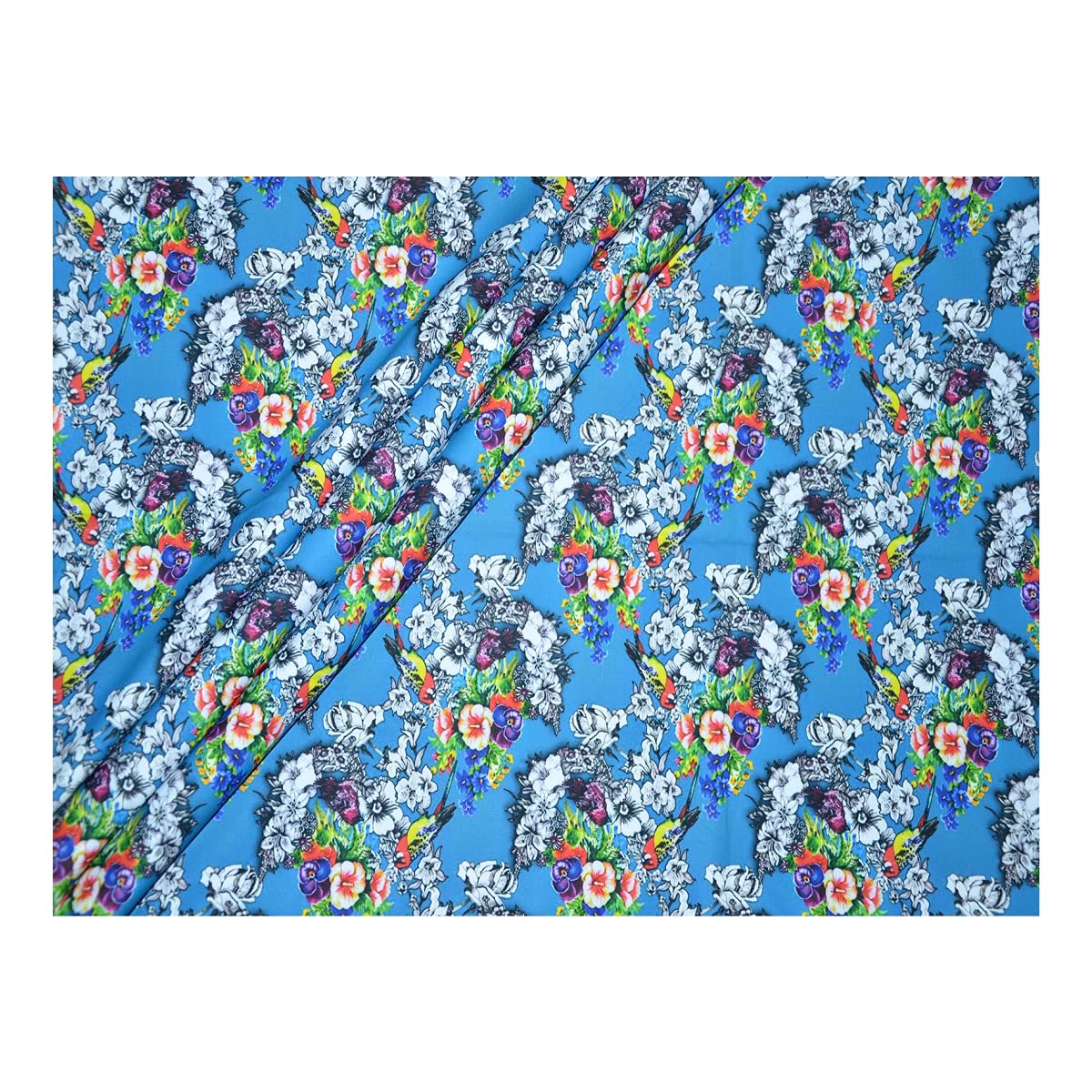 Vozone Men's Pure Cotton Printed Shirt Fabric (Unstitched) (Multi-color) (VPSF073)