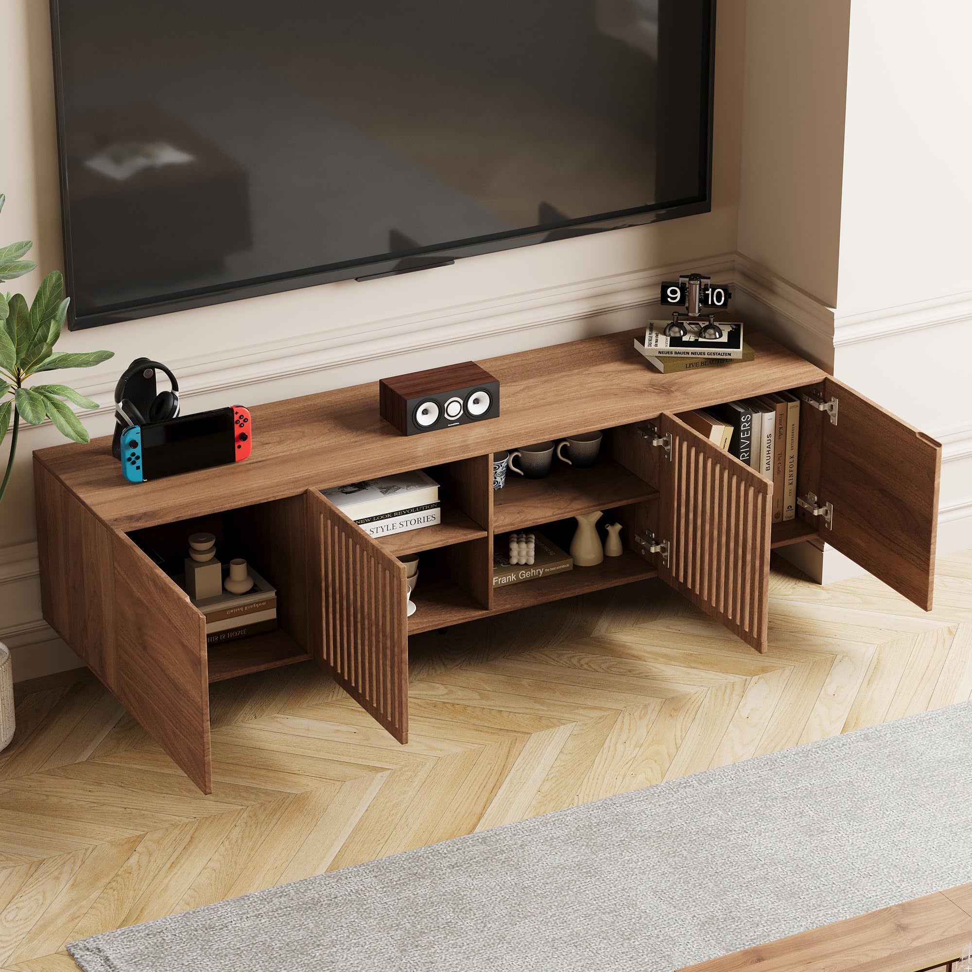 Amazon.com: NessCarsti Mid Century Modern TV Stand for 70 Inch TVs