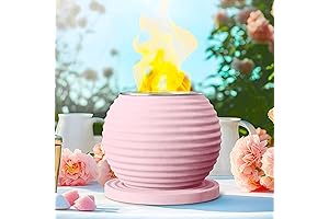 Charming Pink Tabletop Mini Fire Pit: Indoor and Outdoor Magic