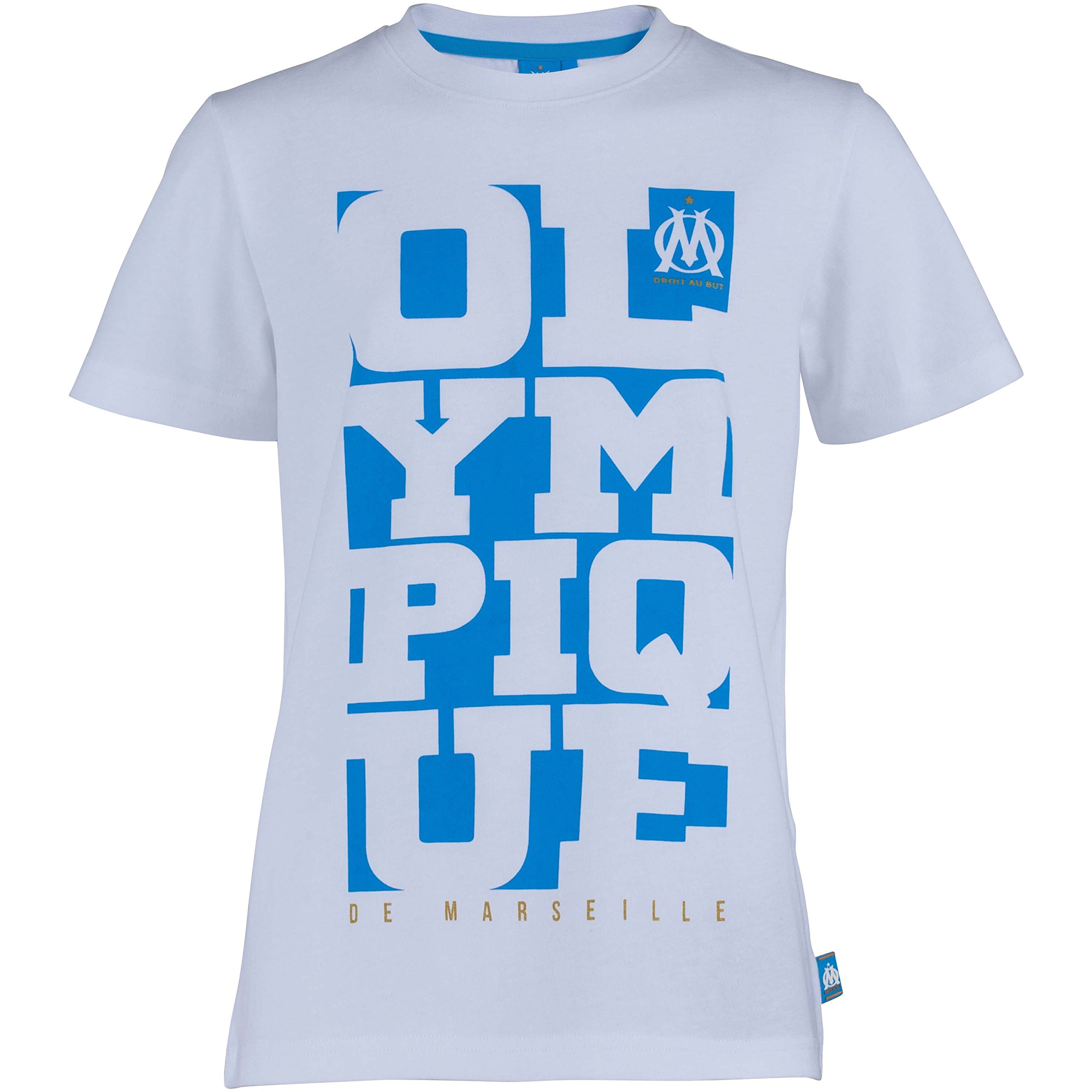 Maglietta Bambino Olympique De Marseille, Collezione Ufficiale, Colore Blu, Taglia 8 Anni, 100% Cotone, Per Piccoli Tifosi