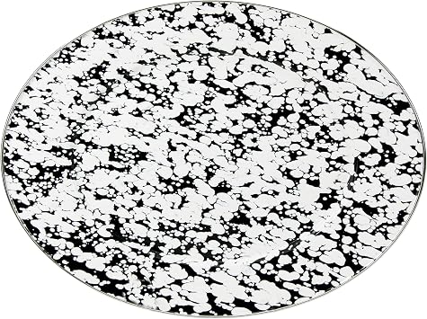 Golden Rabbit Enamelware Oval Platter, 12 x 16in, Black Swirl