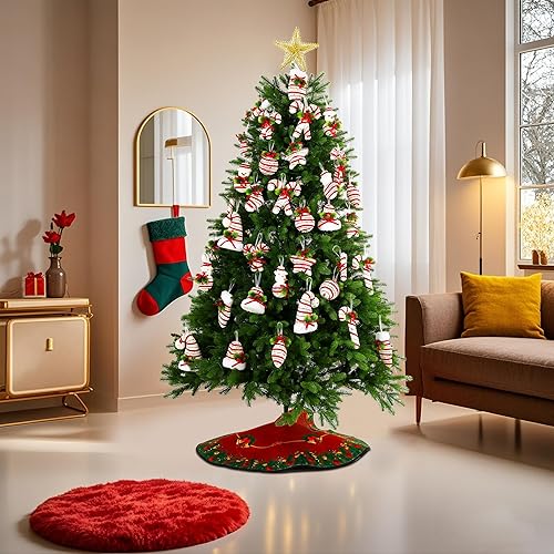 Miniatura 8 de LANGXUN 12 piezas Candy Land 2025 Adornos colgantes para Navidad, cumpleaños, fiesta, suministros de boda, bastón de caramelo colgante para árbol de