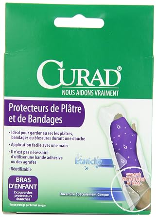 CUARD Cast and Bandage Protector, Child Arm, Waterproof, 2 Count
