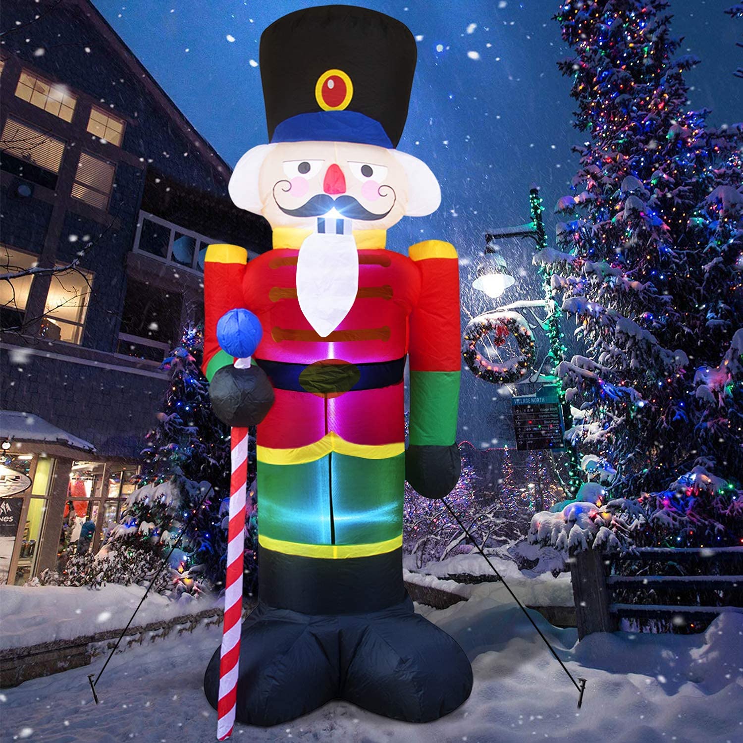 Photo 1 of 8 Foot Christmas Inflatable Nutcracker Soldier Outdoor Decorations